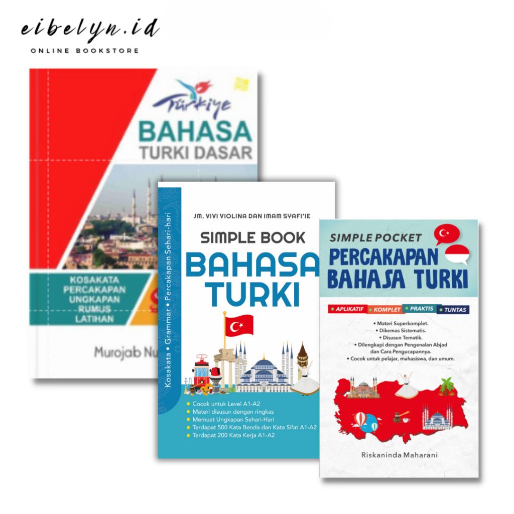 Jual BUKU BELAJAR BAHASA TURKI DASAR, KAMUS KANTONG BAHASA TURKI