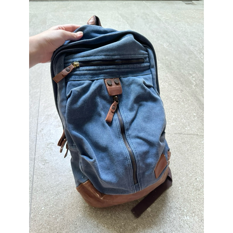Jual Tas Ransel Backpack Kain Jeans TEBAL PRELOVED | Shopee Indonesia