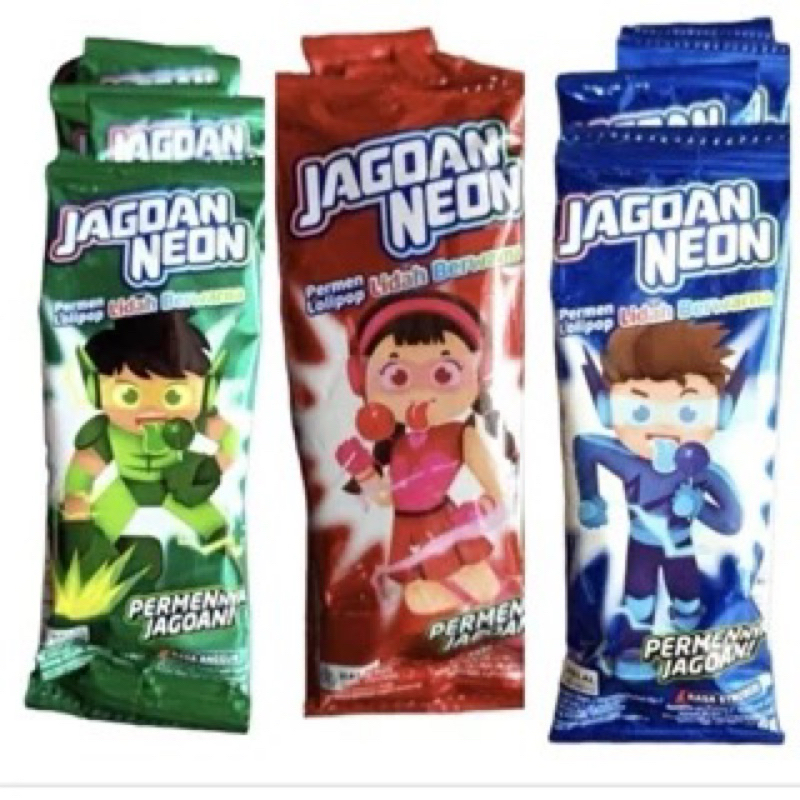 Jual PERMEN LOLLIPOP JAGOAN NEON 1 RENCENG ISI 12 PCS | JAGOAN NEON ...