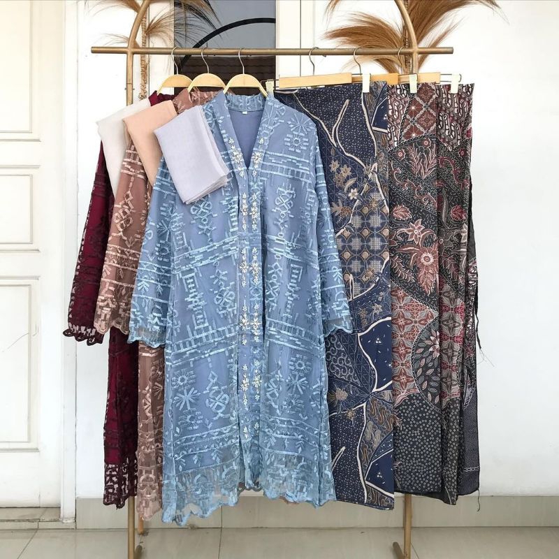Eclemix Tunic Reya | Atasan Wanita Tunic Mewah Resleting Depan | Baju Pesta Kondangan