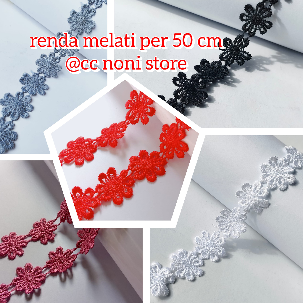 Jual rendah roll renda pinggiran baju renda bunga melati murah ukuran ...