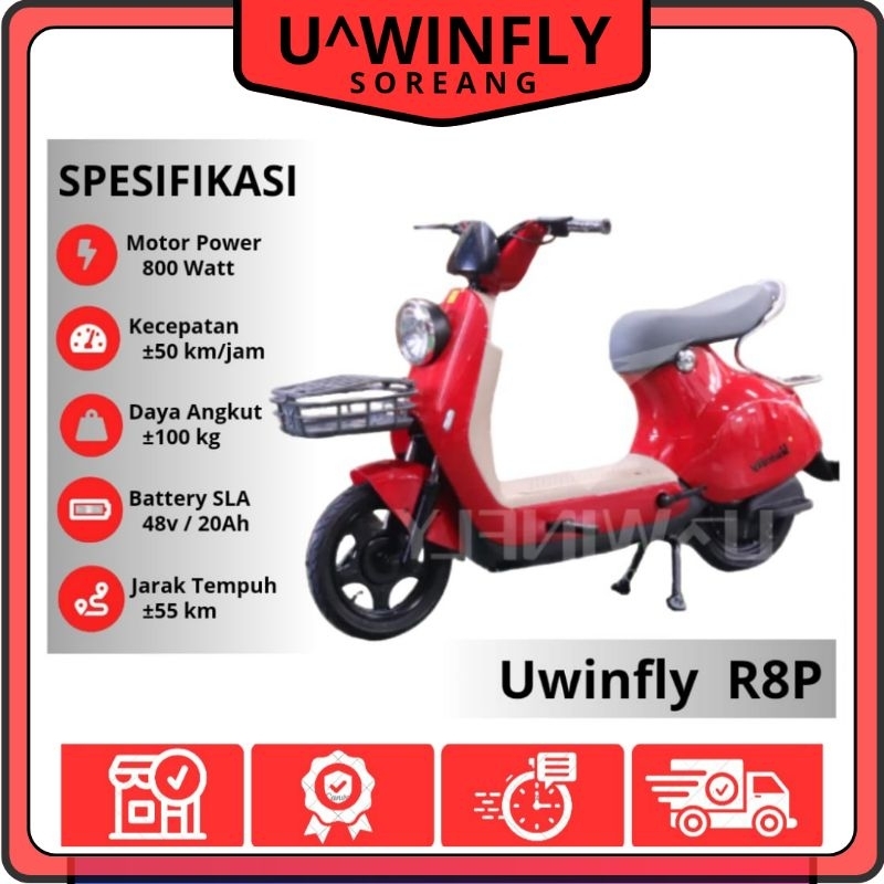 Jual Sepeda Listrik Uwinfly R8P 800 Watt Garansi Resmi | Shopee Indonesia