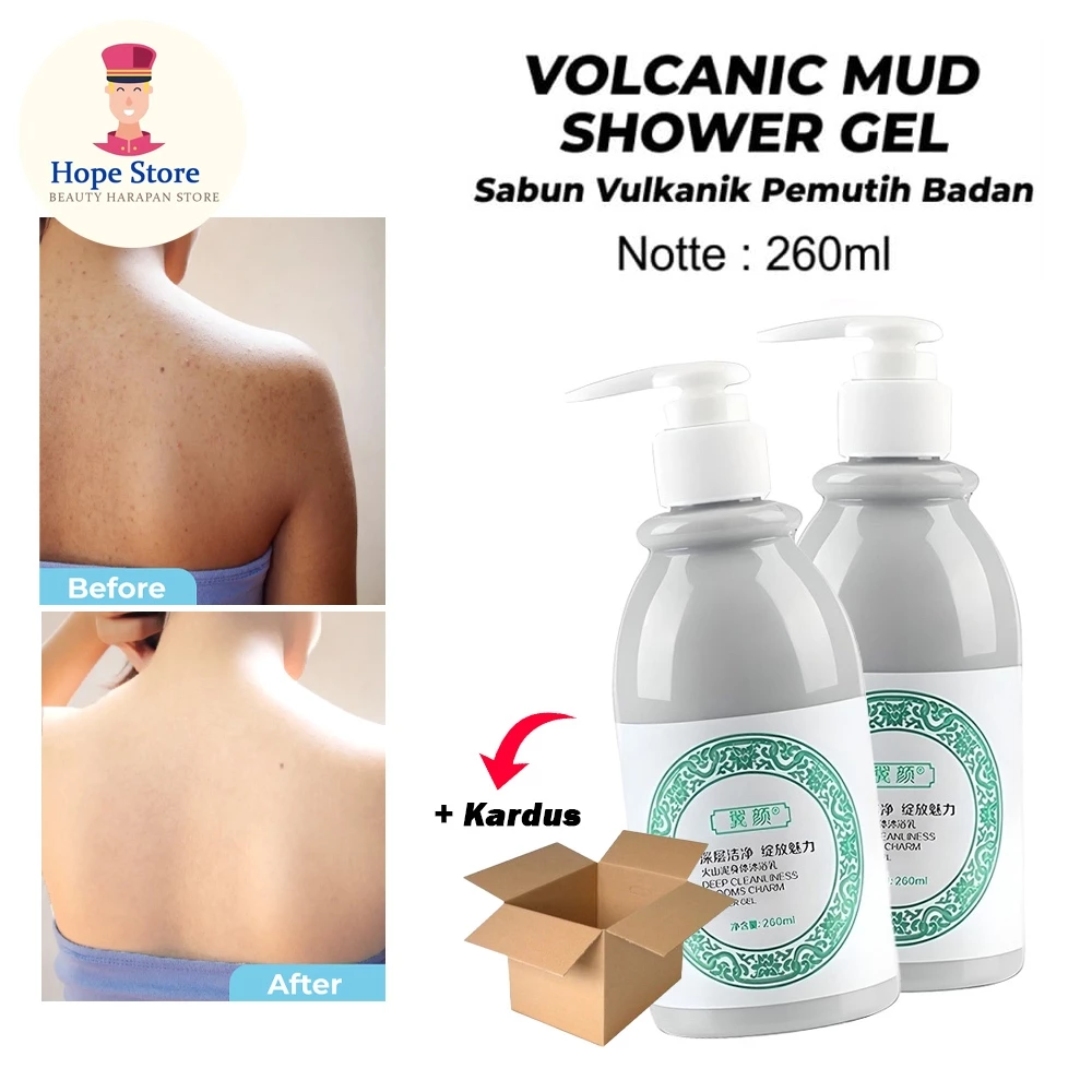 Zhiqi & Simu Sabun Lumpur Vulkanik / Volcanic Mud Body Wash Pemutih Kulit Seluruh Badan | AutoStock