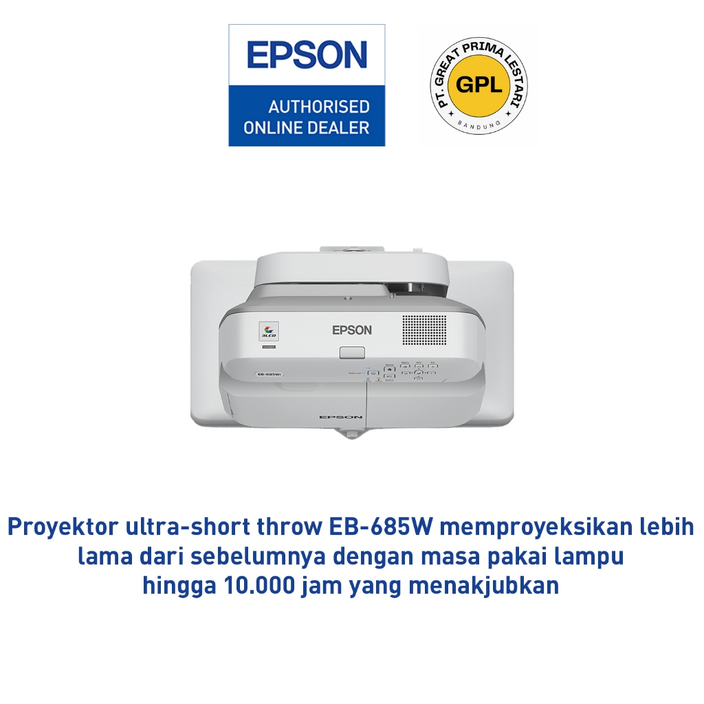 Jual EPSON PROYEKTOR EB-685W EB 685W - Epson EB-685W Ultra-Short Throw ...