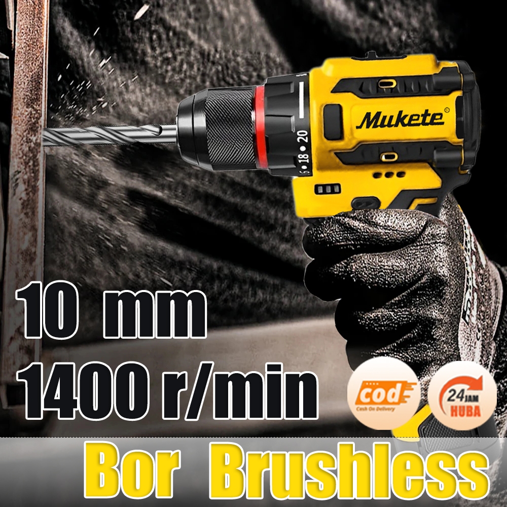 Jual 18V bor cordless bor impact baterai mesin bor baterai bor elektrik ...