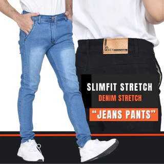 Celana Jeans Panjang Pria Slimfit Denim Stretch Premium Bahan Melar Size 27-38