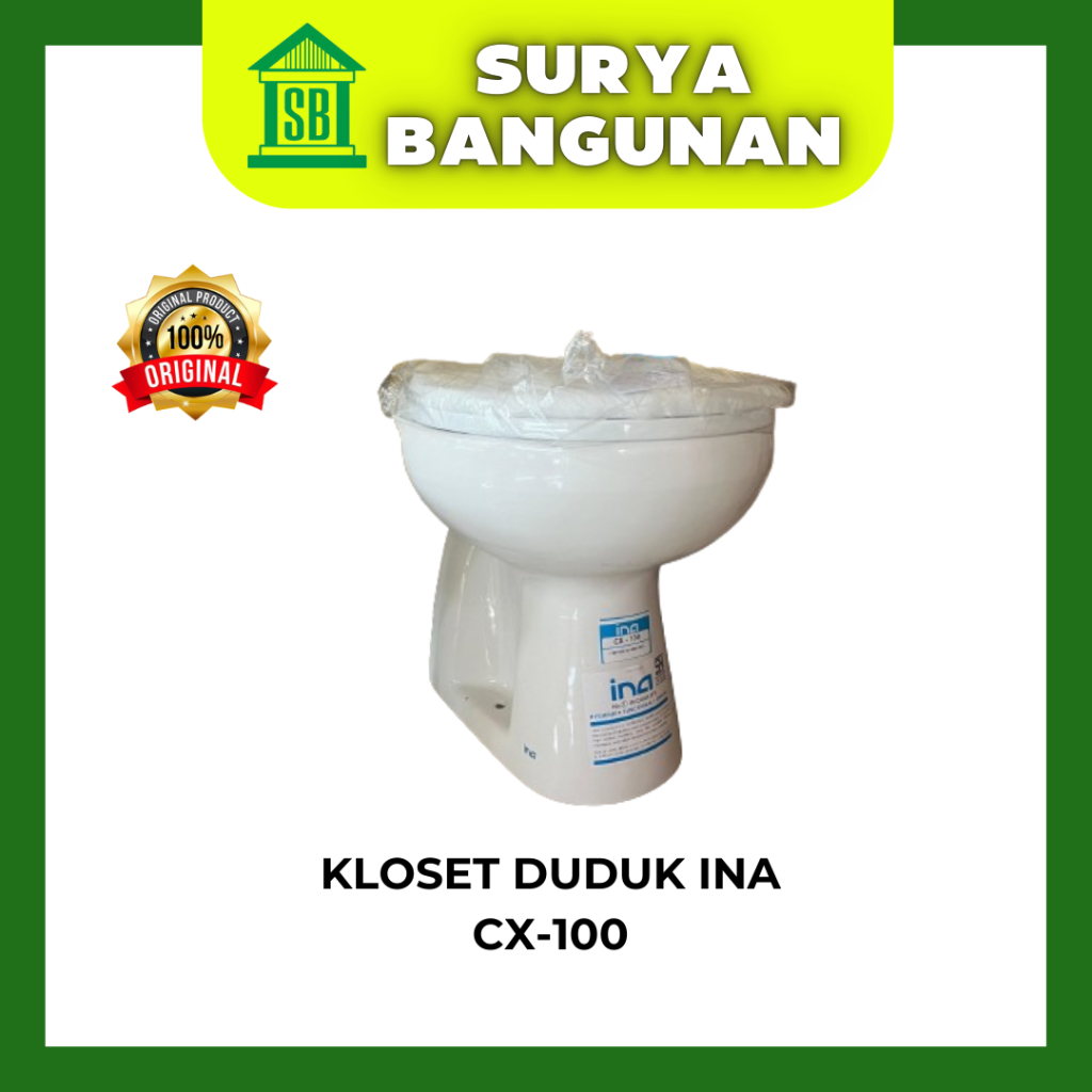Jual Kloset Duduk INA CX-100/Closet Learic CX-100/T-10 White | Shopee ...