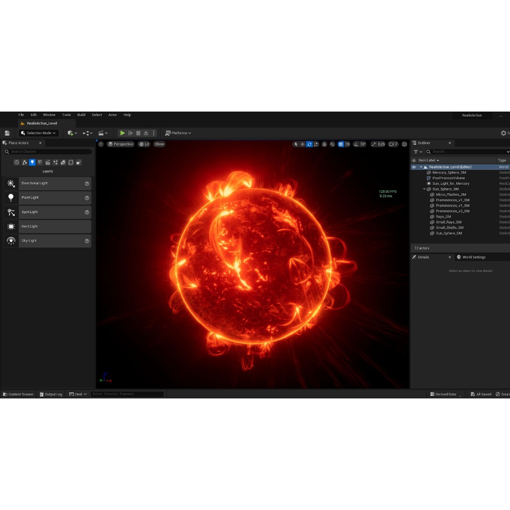 Jual Asset Pack - Ultra Realistic Sun - Unreal Engine 5.0+ - 160724 ...