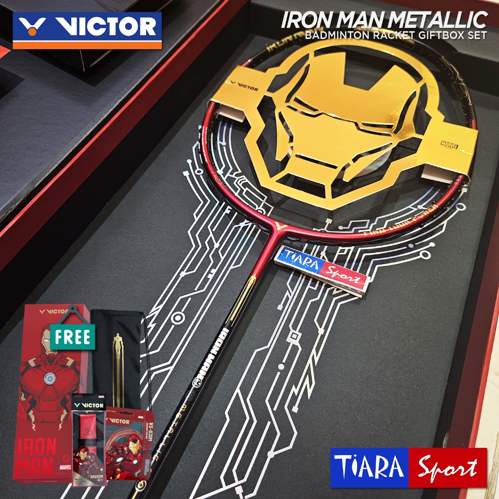 Jual Raket VICTOR X MARVEL Iron Man Metallic - Gift Box Set - 4U G5 ...