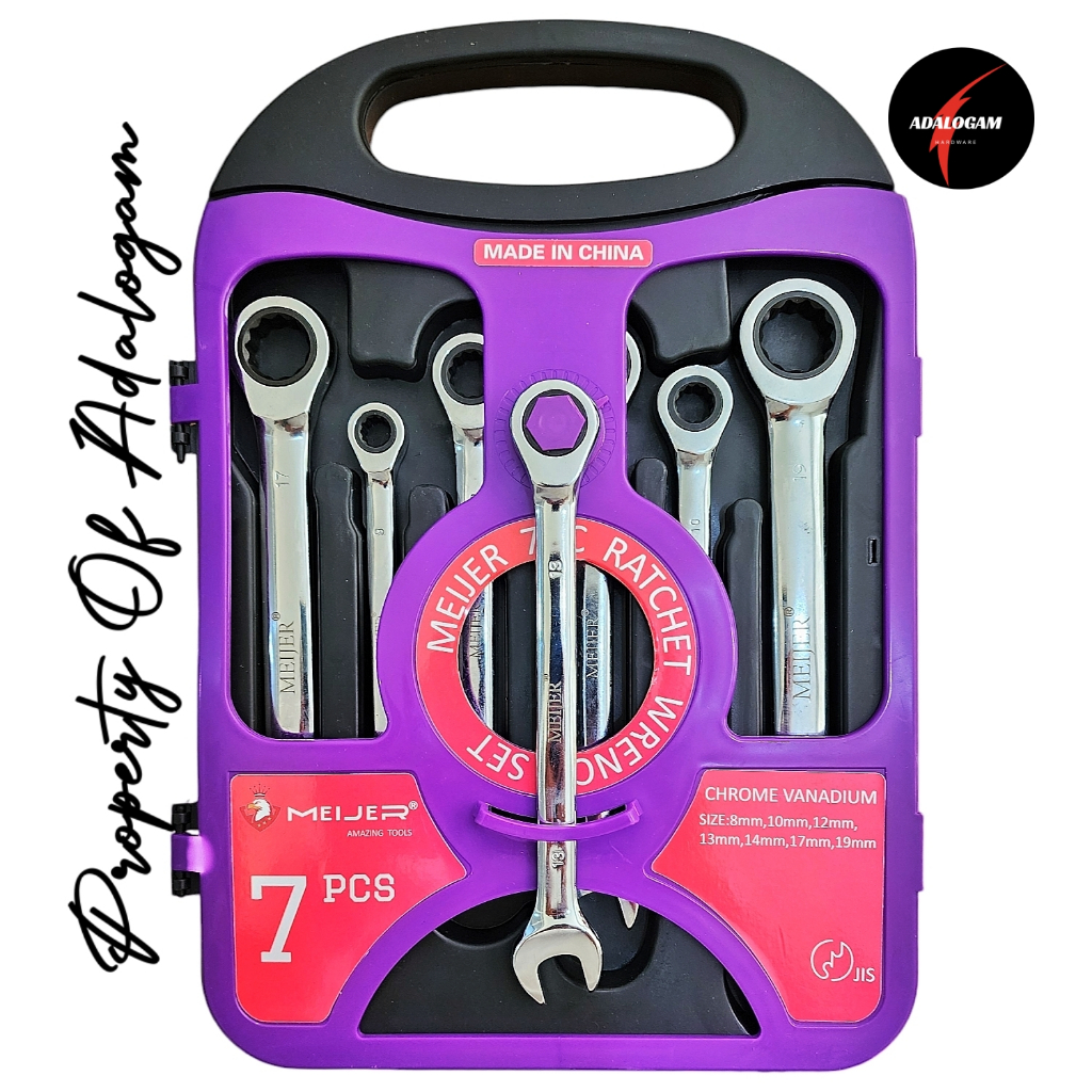 Jual MEIJER Kunci Ring Pas Rachet Set 7 Pcs 8 - 19 MM - Mirror Dual ...
