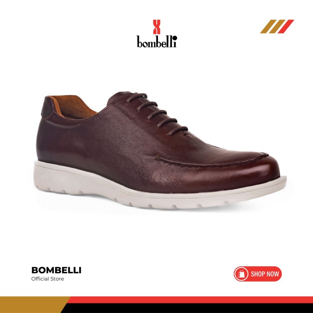 Jual Bombelli - Sepatu Casual Sneakers Kulit Pria - Archer 01 Cognag ...