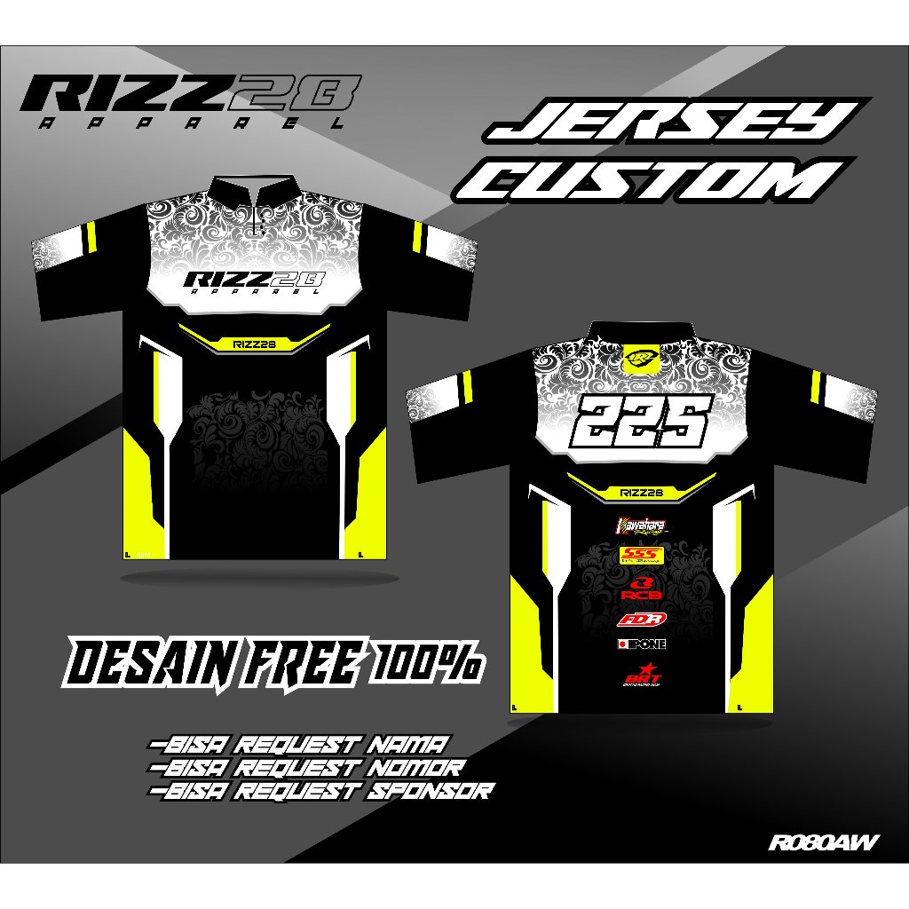 Jual JERSEY RACING TEAM CUSTOM FULL PRINTING BISA UBAH NAMA NOMOR DAN ...