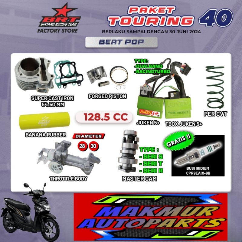 Jual BRT PAKET TOURING 40 BEAT POP (BINTANG RACING TEAM BRT) | Shopee ...