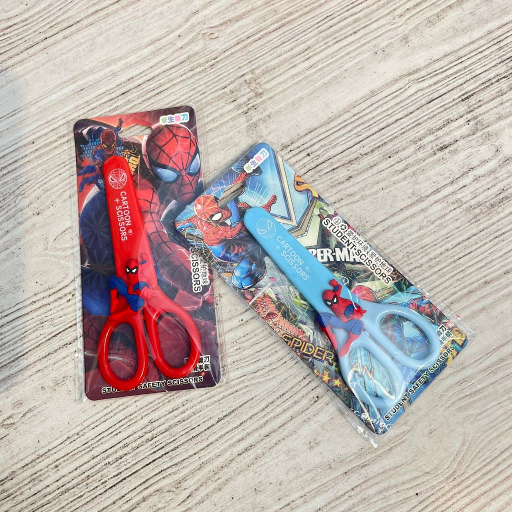 Jual Gunting Kertas Spiderman + FREE Pelindung nya Ready 2 Warna Biru ...