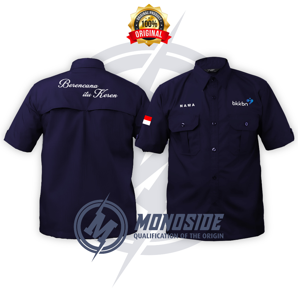 KEMEJA PDL PDH LENGAN PENDEK BKKBN Berencana Itu Keren FULL BORDIR FREE  DESAIN CUSTOM
