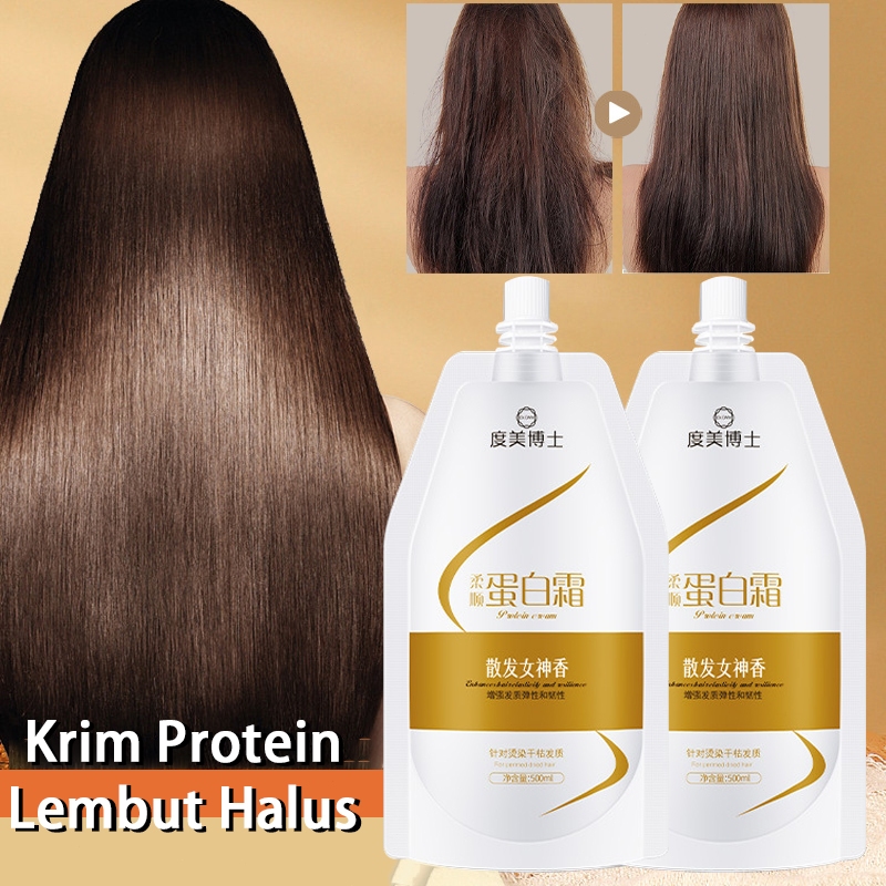 Jual Krim Protein Rambut Lembut 450ML Memperbaiki Rambut Rusak ...