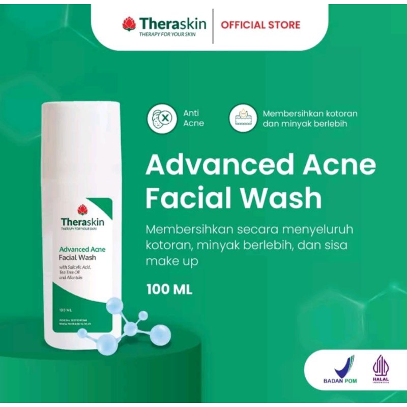 Jual Theraskin Advanced Acne Facial Wash 100 ML Sabun Wajah BPOM