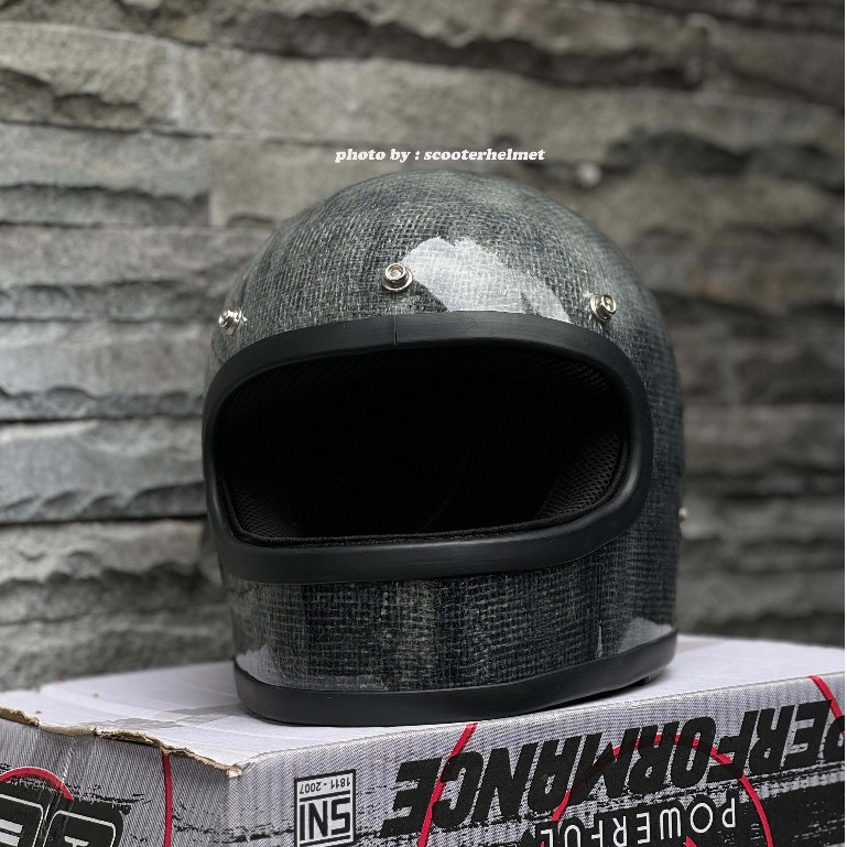 Jual Helm Gringgo Slim Mini Fullface Raw | Shopee Indonesia