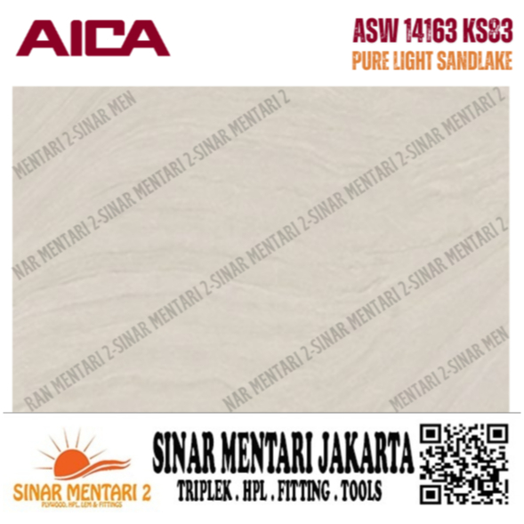Jual AICA HPL ASW 14163 KS83 PURE LIGHT SANDLAKE | Shopee Indonesia