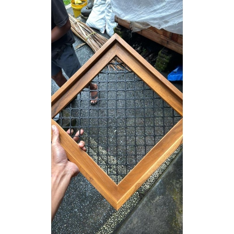 Jual promo 38*38papan simbar/frame+drinase kayu jati perhutani | Shopee ...