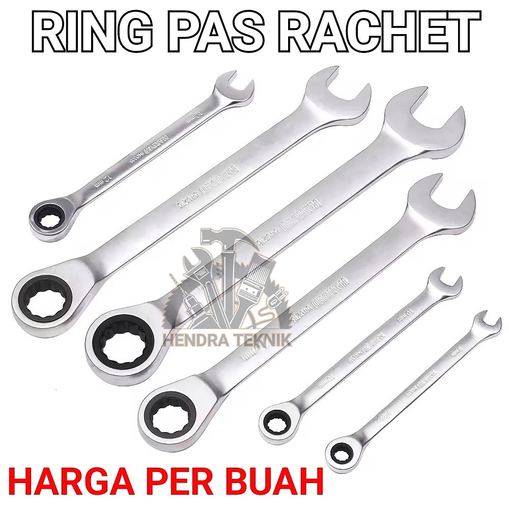 Jual KUNCI RING PAS RACHET KUNCI RINGPAS KRETEKAN KUNCI KOMBINASI KREK ...