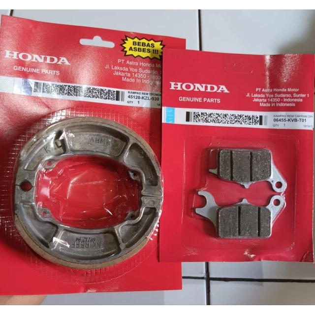PAKET KAMPAS REM DEPAN DAN BELAKANG BEAT KARBU BEAT F1 SCOOPY SPACY BEAT STREET VARIO 110 VARIO 125 KVB/KZL