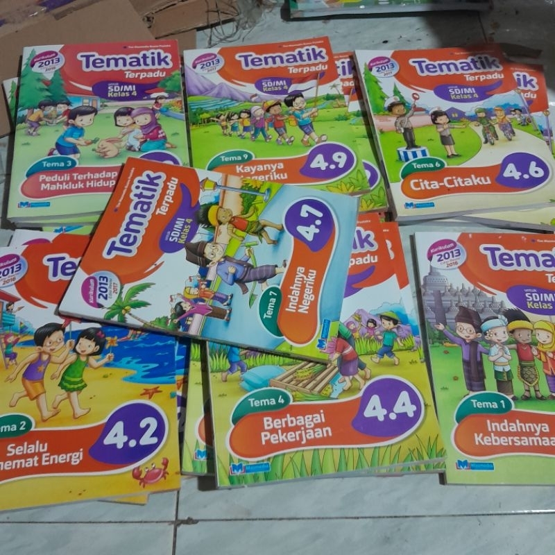 Jual TEMATIK TERPADU KELAS 4 SD/MI TEMA 1 2 3 4 5 6 7 8 9 KURIKULUM ...