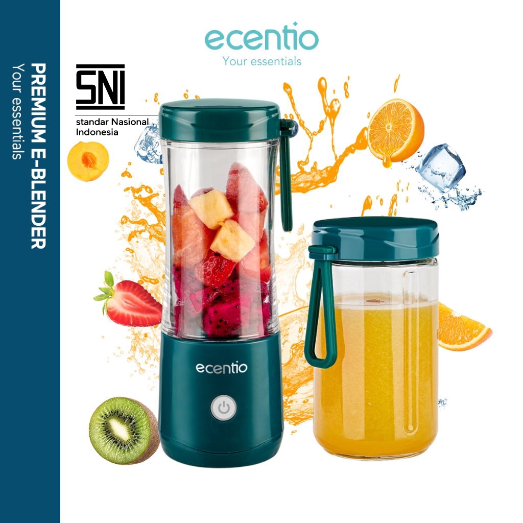 Jual Ecentio Blender Portable Mini Juicer 6 Mata Pisau 2 Botol 380ml