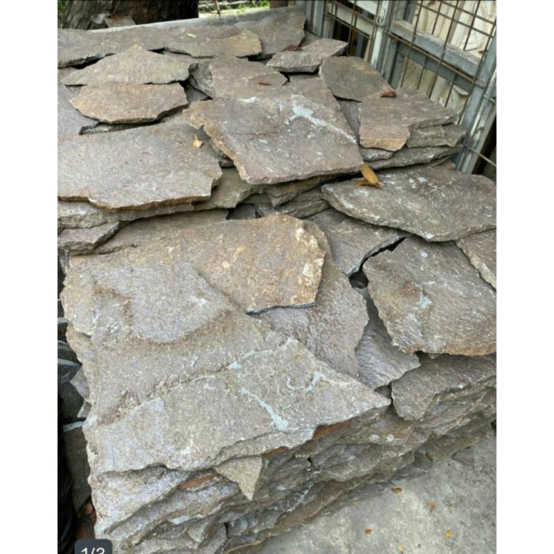 Jual Batu Alam Templek Lempeng Random Acak per m² | Shopee Indonesia
