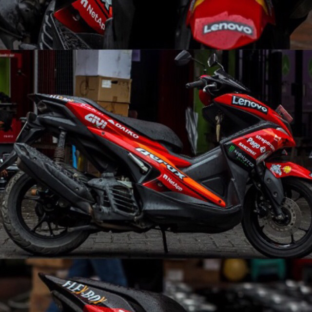 Jual Stiker Sticker Decal Motor Yamaha Aerox New Full Body FB Aerox New ...