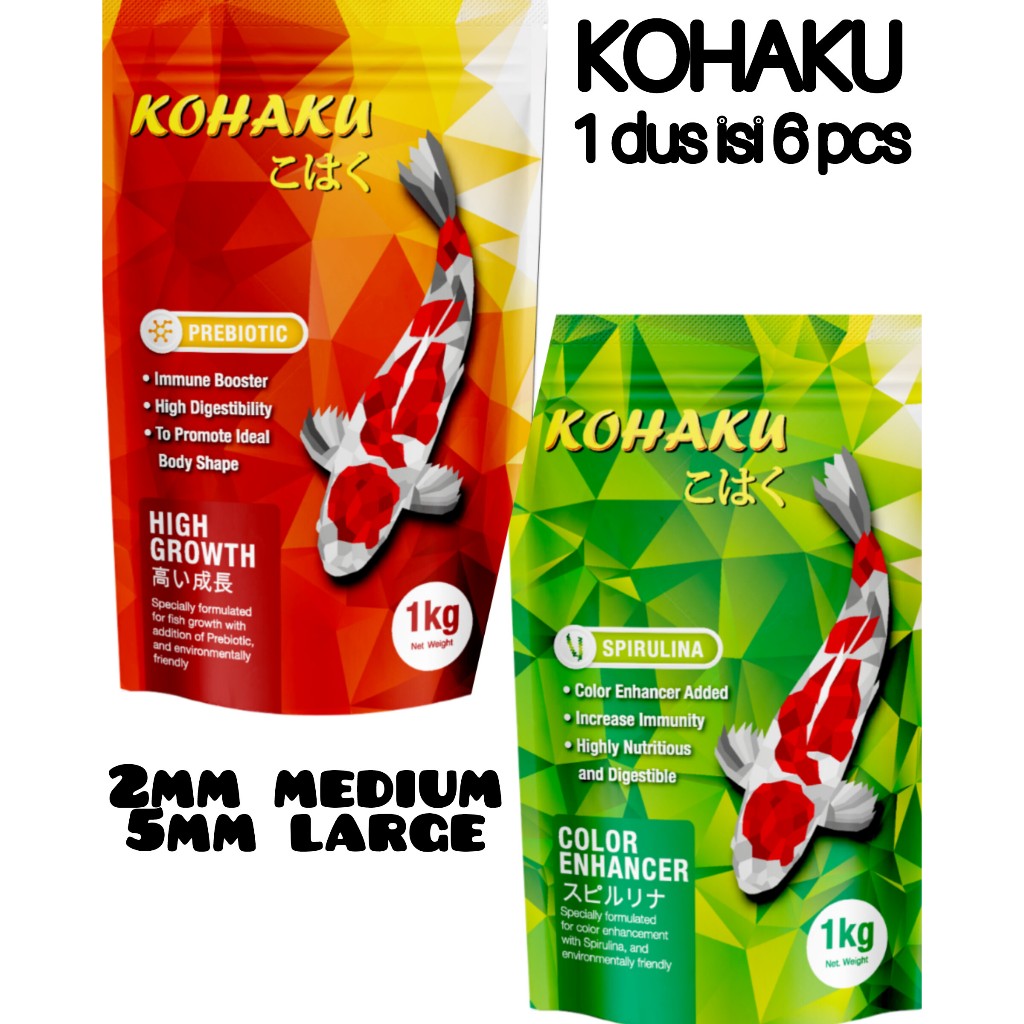 Jual KOHAKU HIGH GROWTH 1kg / kohaku pakan koi | Shopee Indonesia