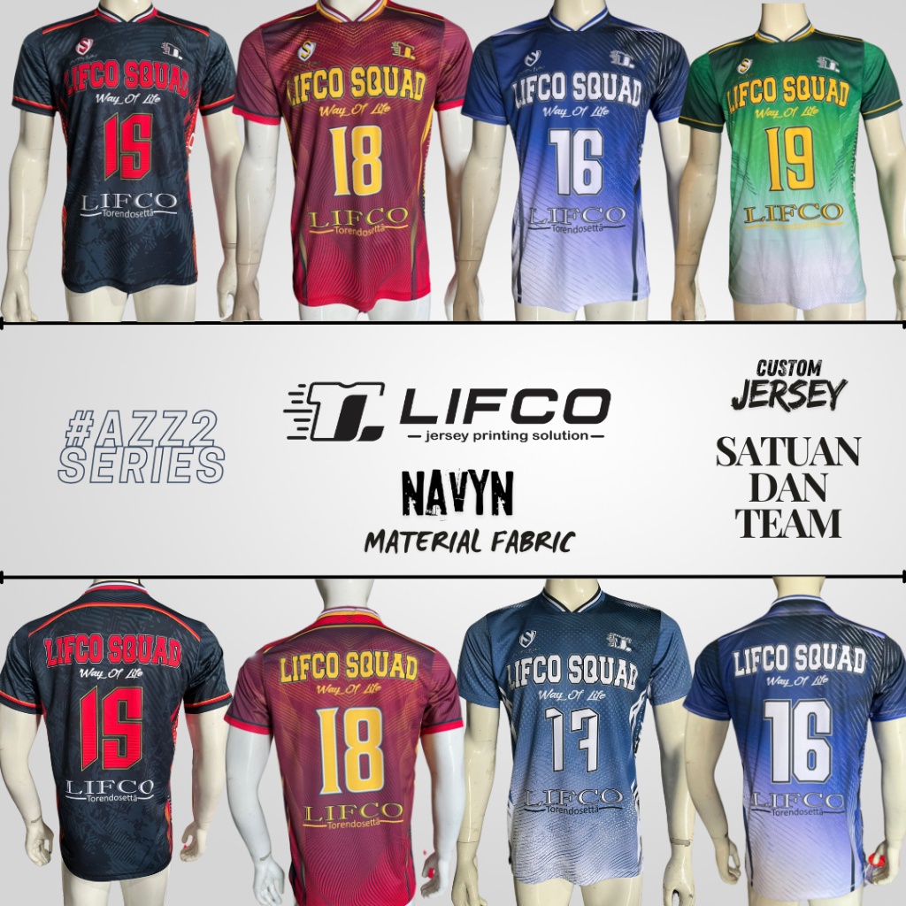 Jual JERSEY LIFCO CUSTOM ORIGINAL #AZZ2 SERIES COWOK (FREE REQUEST NAMA ...