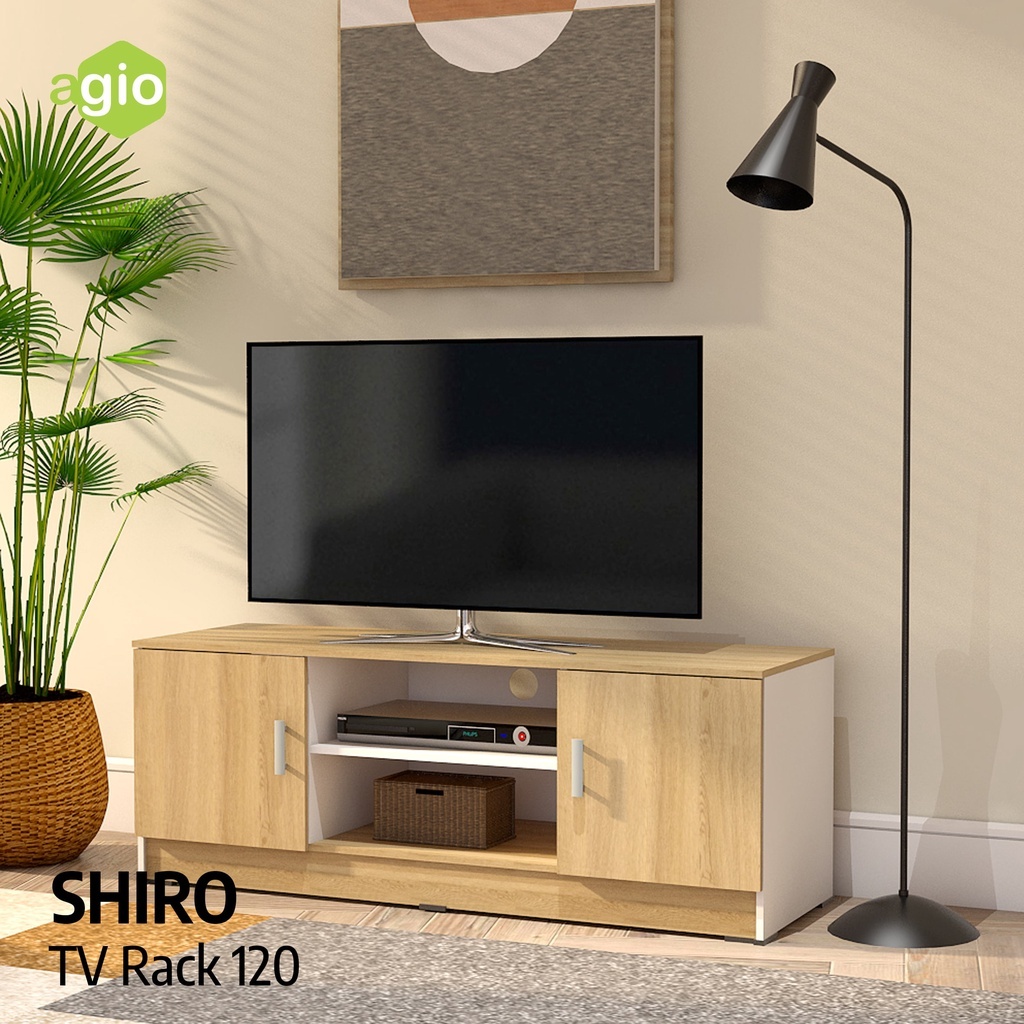 Jual Oggi - Meja TV / TV Rack / Agio - Shiro TV Rack 120 | Shopee Indonesia