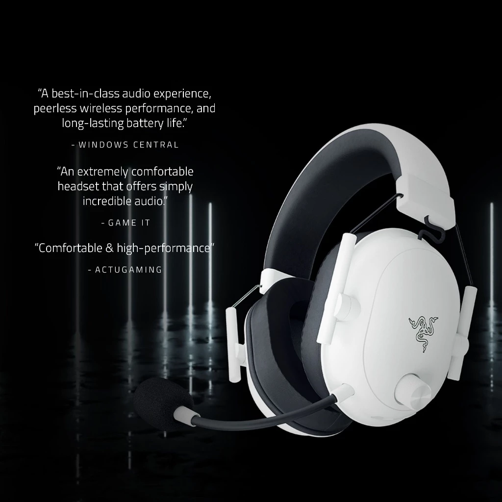 Razer BlackShark V2 HyperSpeed White Wireless Ultra-Lightweight Esports Gaming Headset