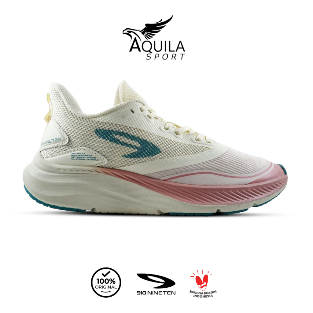 Jual Sepatu Lari Women 910 Nineten SAKURA Original - Putih/Pink ...