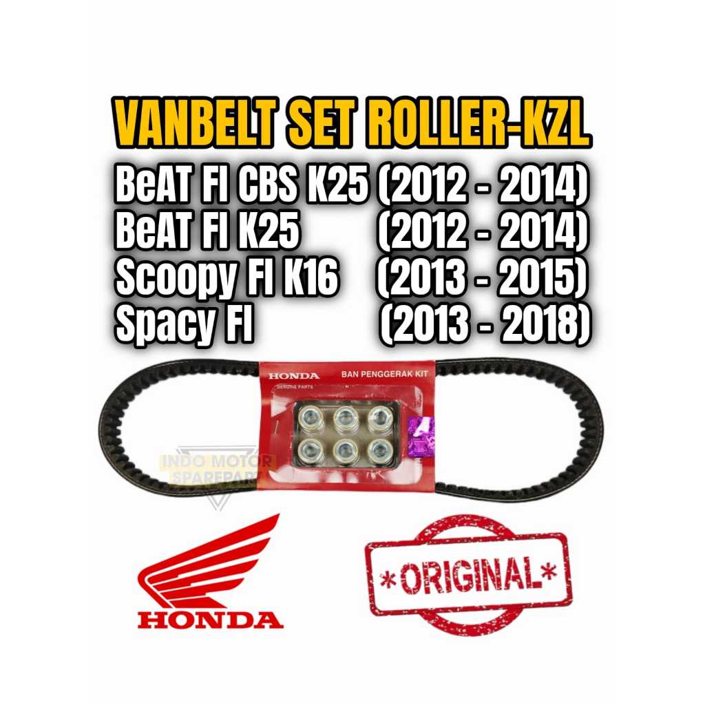 Jual VANBELT SET ROLLER KZL HONDA ASLI BEAT F1 SCOOPY SPACY 0RIGINAL ...