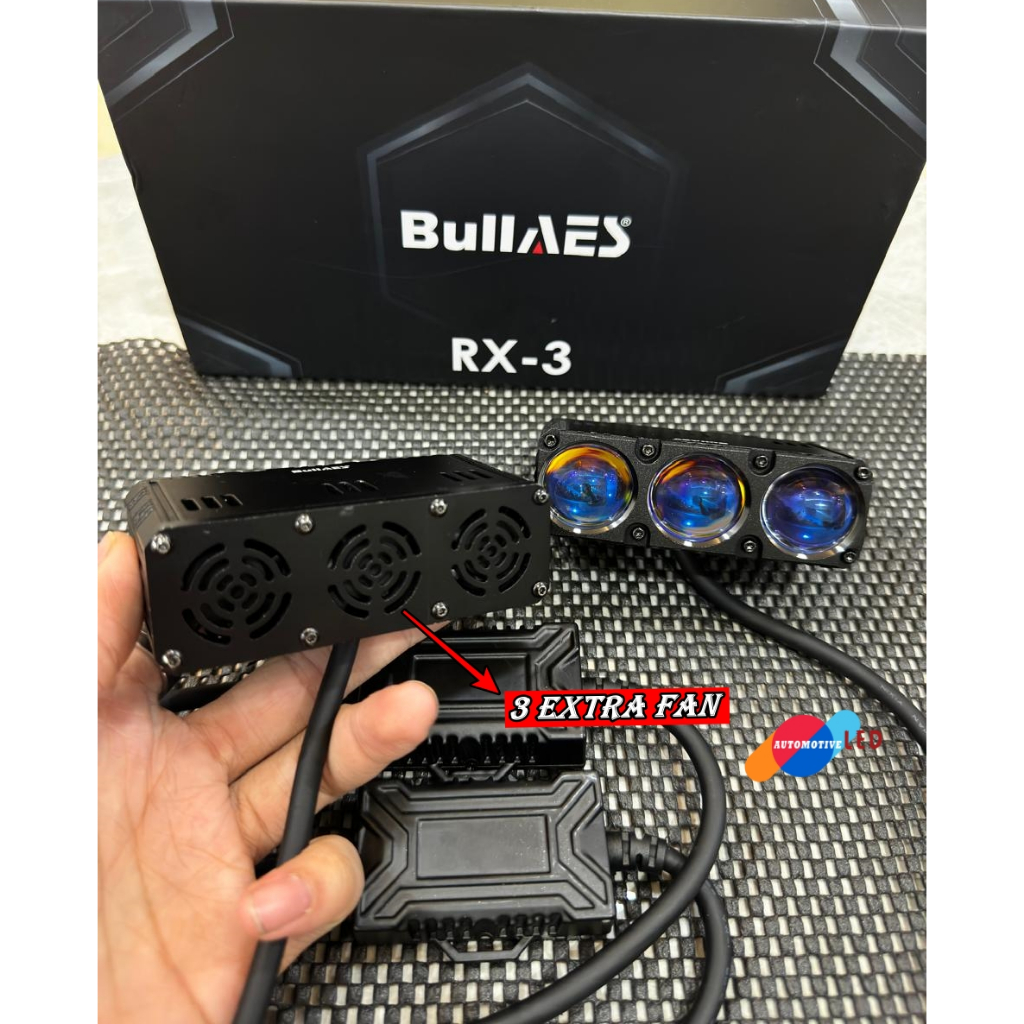 Jual ORIGINAL BULLAES RX3 MINI LASER TRIPLE LENS RX3 150 WATT 3 LENSA ...