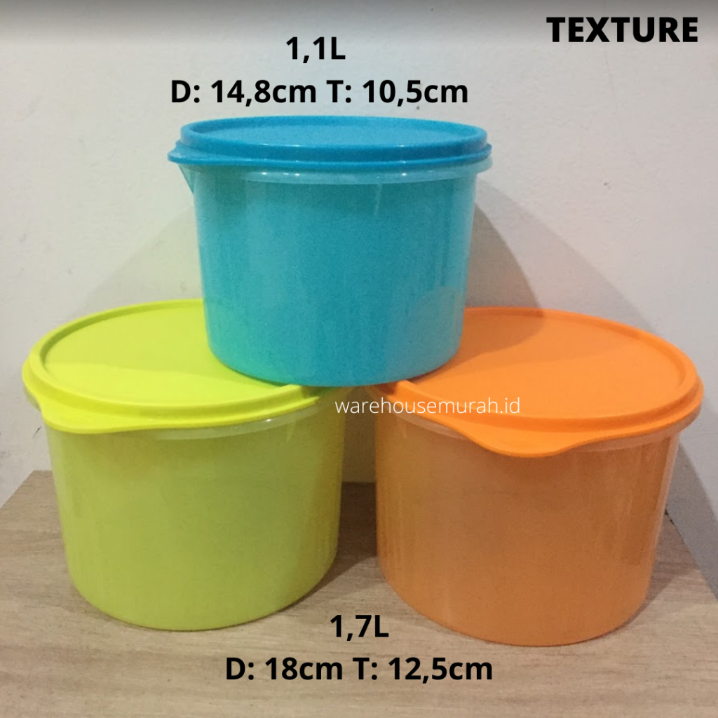 Jual Tupperware Texture Canister Toples Kue Warna Hijau Terang | Shopee ...