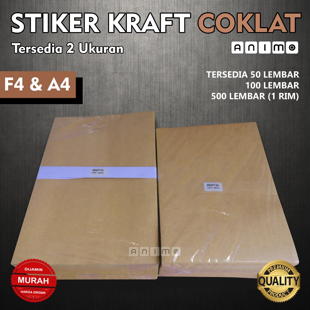 Jual STIKER KRAFT A4 50 Lembar - STIKER VINTAGE - STIKER COKLAT - KRAFT ...