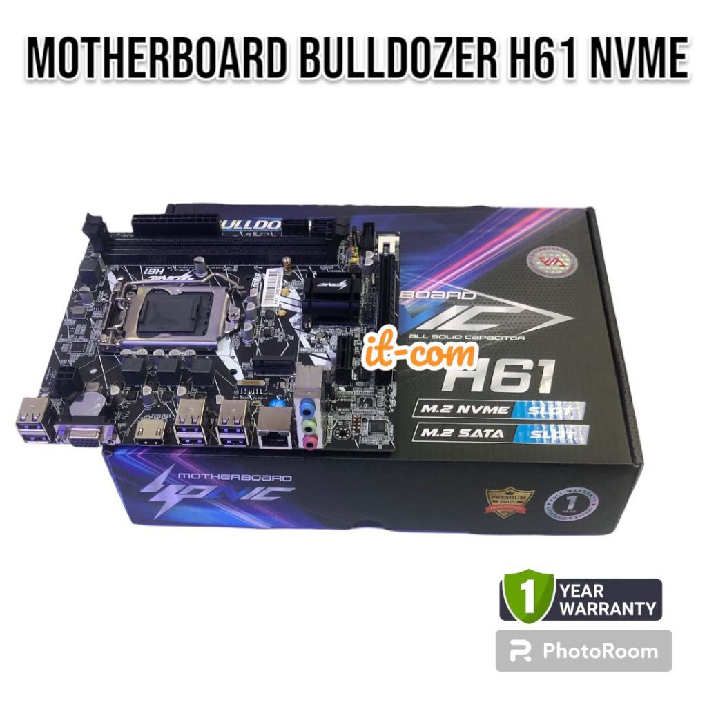 Jual Motherboard Bulldozer intel H61 Nvme Socket LGA 1155 DDR3