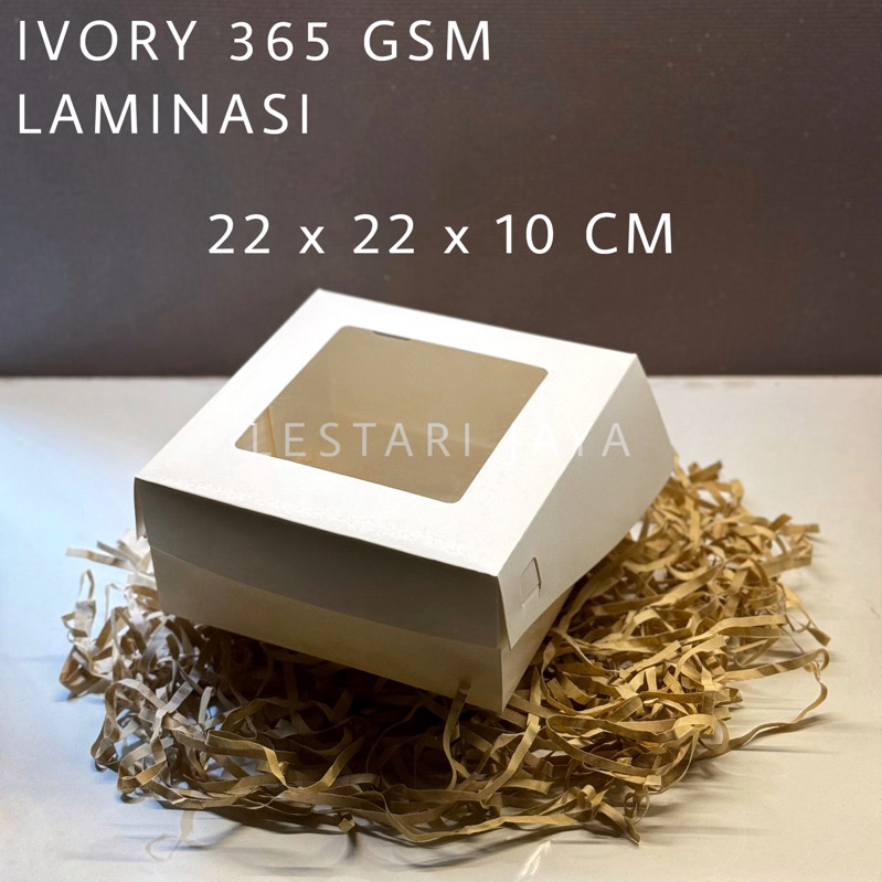 Jual Box Ivory Putih Laminasi Jendela Untuk Kotak Brownies Kue Roti ...