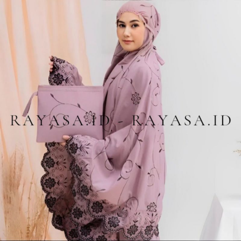 RAYASA - Mukena Dewasa Gracella Terbaru Jumbo Full Bordir Free Tas