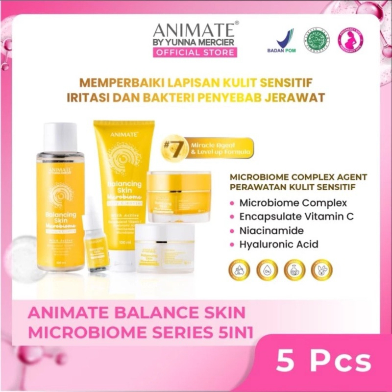 Jual ANIMATE SkinCare Paket 5in1 SERIES |Glowing | Acne| DarkSpot ...