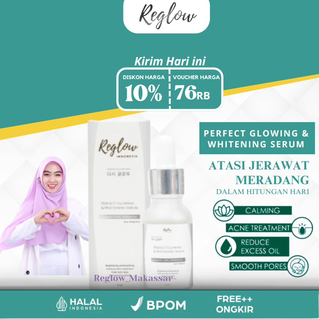 Jual REGLOW SERUM ORGINAL BY DR.SHINDY PERFECT GLOWING AND WHITENING ...