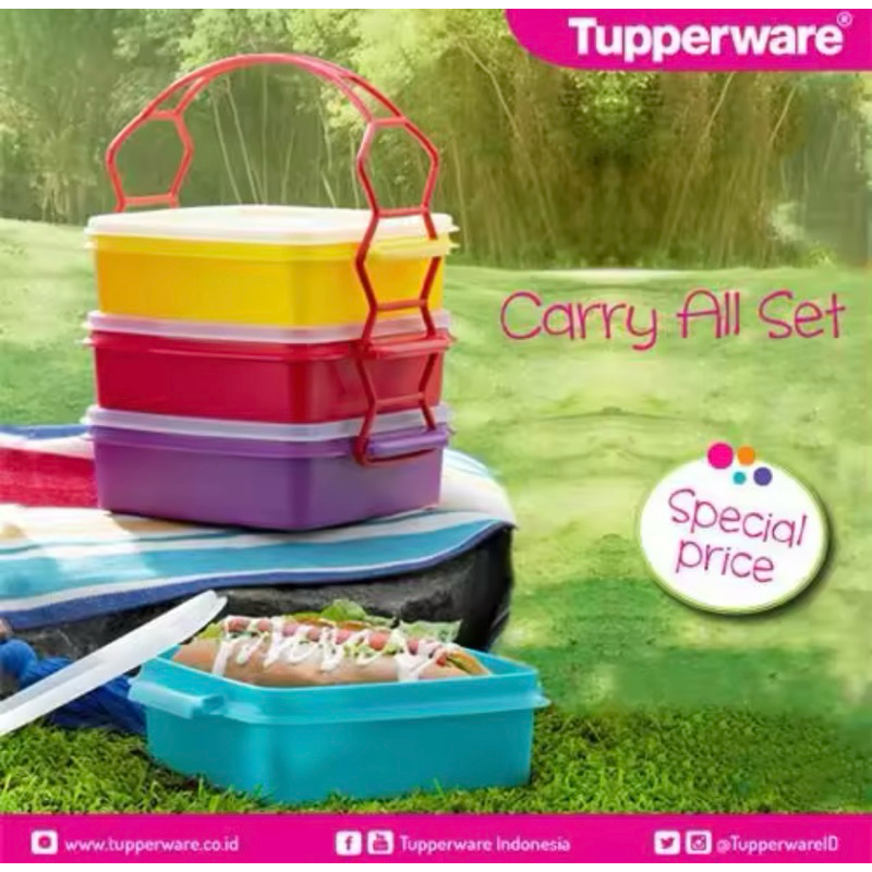 Jual Rantang Carry All Set Tupperware (4) Susun | Shopee Indonesia