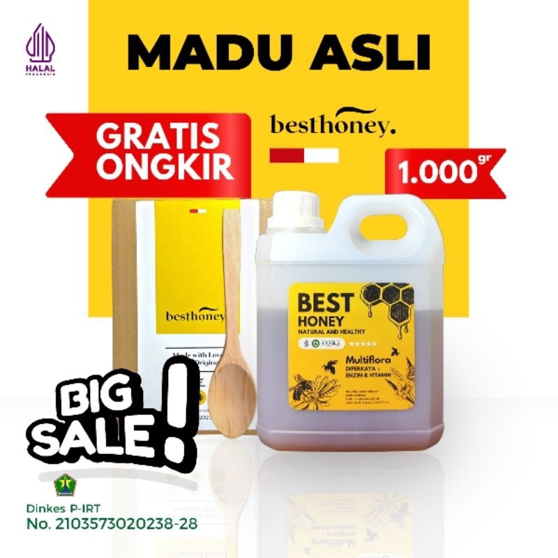 Jual Best Honey - Madu Asli Madu Multiflora Original - 1kg madu asli