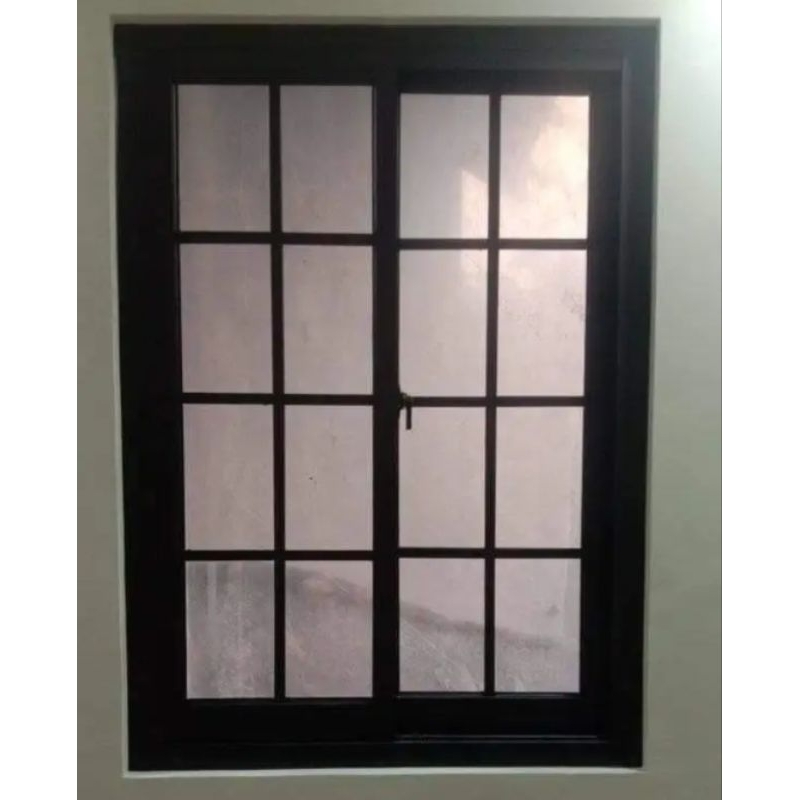 Jendela aluminium L120 x T 180 3inci model pilihan sleding, swing, dan jungkit aluminium ornamen