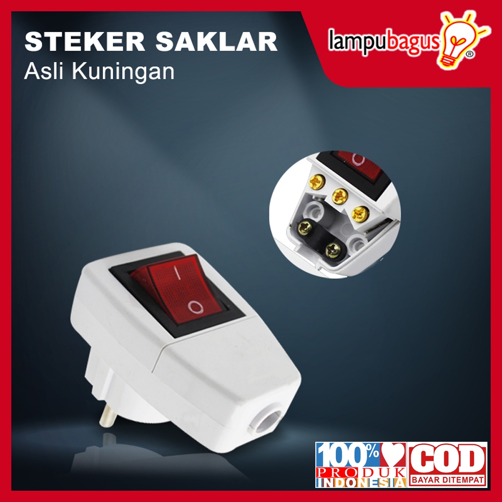 Jual Steker Saklar Lampu On Off / Colokan Listrik On Off | Shopee Indonesia
