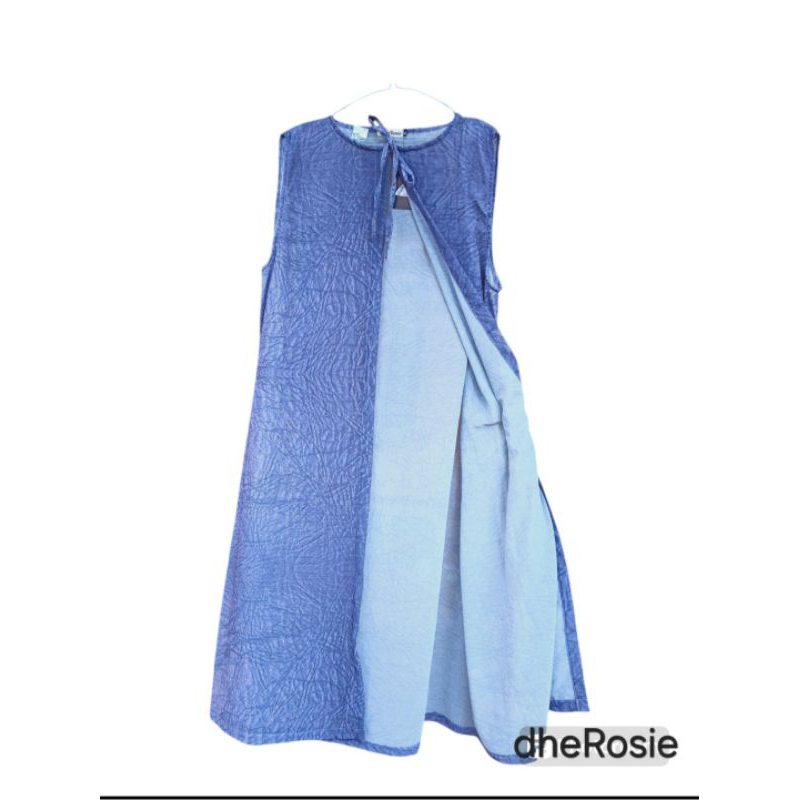 Jual long cardigan CERUTY BIRU outfit outer rompi jubah tanpalengan ...
