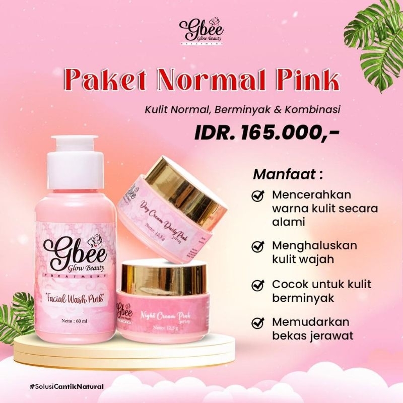 Jual PAKET GBEE NORMAL PINK ||SKINCARE GBEE ORI | Shopee Indonesia